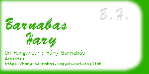 barnabas hary business card